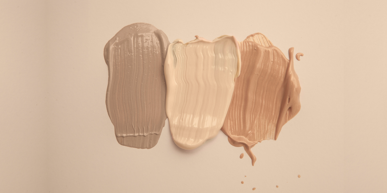 Texture swatches of skincare products